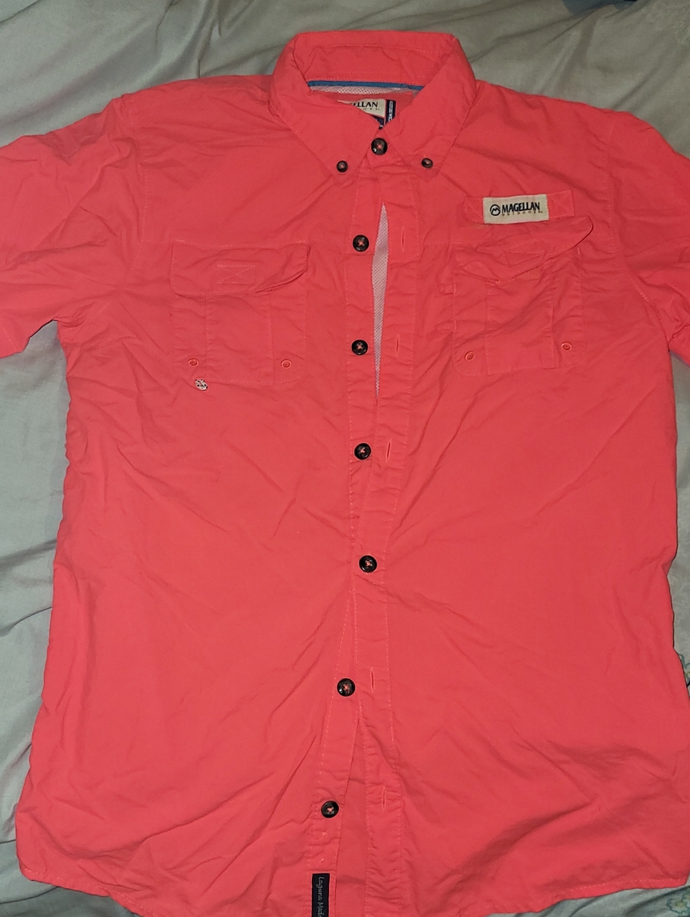 Magellan Outdoors BOYS Coral Short-Sleeve Button-Down Shirt